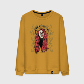 Мужской свитшот хлопок с принтом Красноволосая девушка , 100% хлопок |  | авторский принт | девушка | демон | женщина | иллюстрация | красные волосы | рыжая | суккуб
