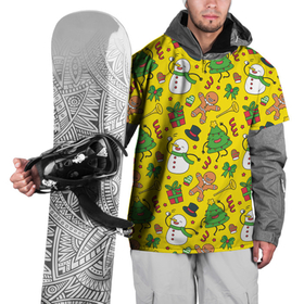 Накидка на куртку 3D с принтом Веселый праздник и все, что с ним связано в Тюмени, 100% полиэстер |  | Тематика изображения на принте: веселье | елка | новогодний паттерн | новый год | паттерн | праздник | снеговик
