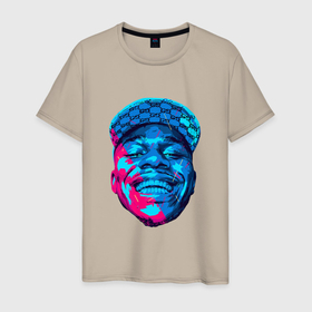 Мужская футболка хлопок с принтом DaBaby Art , 100% хлопок | прямой крой, круглый вырез горловины, длина до линии бедер, слегка спущенное плечо. | da baby | dababy | hip hop | rap | rep | дабэби | исполнители | исполнитель | музыка | реп