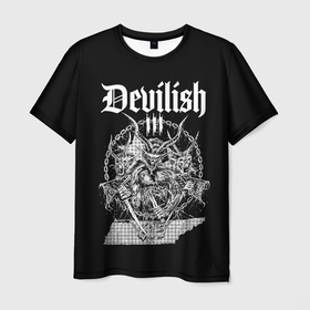 Мужская футболка 3D с принтом Devilish trio 615 , 100% полиэфир | прямой крой, круглый вырез горловины, длина до линии бедер | develish trio | devilish trio | hip hop | rap | rep | девелишь трио | исполнители | исполнитель | музыка | реп