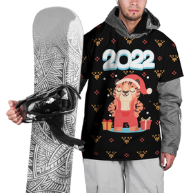 Накидка на куртку 3D с принтом НГ ТИГРЕНОК   2022 НАСТУПАЕТ в Тюмени, 100% полиэстер |  | 2022 | 2022 наступает | год | годом | дед | елка | зима | клаус | мороз | новогодний | новый | новым | праздник | рождество | рождеством | санта | снег | снежинки | снежный | тигр | тигра | тигренок | тигрица