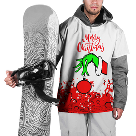 Накидка на куртку 3D с принтом Merry Christmas Grinch в Екатеринбурге, 100% полиэстер |  | Тематика изображения на принте: 2022 | grinch | happy new year | merry christmas | год тигра | гринч | зима близко | нг | новогодний | новый год | новый год 2022 | рождество | снег | снежинки