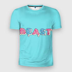 Мужская футболка 3D спортивная с принтом Mr Beast Donut в Екатеринбурге, 100% полиэстер с улучшенными характеристиками | приталенный силуэт, круглая горловина, широкие плечи, сужается к линии бедра | mr beast | mrbeast | youtube | арты | блогеры | мистер бист | прикольные надписи | ютуберы