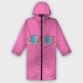 Дождевик унисекс 3D с принтом Mr Beast Donut (Pink edition) в городе Новоалтайск,  |  | arts | mr beast | mrbeast | youtube | арты | блогеры | мистер бист | прикольные надписи | ютуб | ютуберы