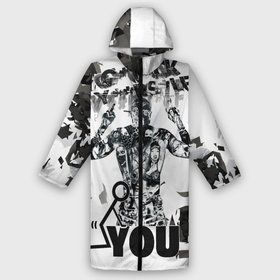 Дождевик унисекс 3D с принтом G FCK в городе Новоалтайск,  |  | bkl | black and white | enregistrements dk | foreign | funny inscription | gfck 1 | hiphop | in trend | rap | top prints | в тренде | иностранный | прикольная надпись | реп | топ принтов | хипхоп | черно белый