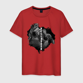 Мужская футболка хлопок с принтом Демоны Hellbound в Екатеринбурге, 100% хлопок | прямой крой, круглый вырез горловины, длина до линии бедер, слегка спущенное плечо. | ад | демоны | надпись | пятно | существа