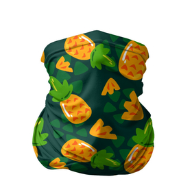 Бандана-труба 3D с принтом Ананасы. Много ананасов в Белгороде, 100% полиэстер, ткань с особыми свойствами — Activecool | плотность 150‒180 г/м2; хорошо тянется, но сохраняет форму | ананас | ананасовый | ананасы | сладость | фрукт