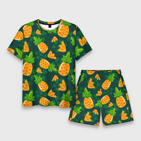 Мужской костюм с шортами 3D с принтом Ананасы. Много ананасов в Белгороде,  |  | Тематика изображения на принте: ананас | ананасовый | ананасы | сладость | фрукт