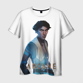 Мужская футболка 3D с принтом Arcane Victor , 100% полиэфир | прямой крой, круглый вырез горловины, длина до линии бедер | arcane | league of legends | lol | netflix | victor | аркейн | виктор