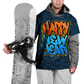Накидка на куртку 3D с принтом С Новым Годом граффити / Happy New Year graffiti в Екатеринбурге, 100% полиэстер |  | Тематика изображения на принте: graffiti | wall | граффити | зима | новый год | рождество | снег | снежинка | стена