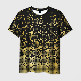Мужская футболка 3D с принтом Огни большого города в Тюмени, 100% полиэфир | прямой крой, круглый вырез горловины, длина до линии бедер | fashion | lights | pattern | texture | vanguard | авангард | мода | огни | узор