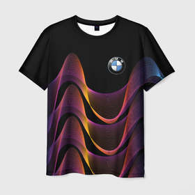 Мужская футболка 3D с принтом BMW world exhibition 2021 в Новосибирске, 100% полиэфир | прямой крой, круглый вырез горловины, длина до линии бедер | bmw | exhibition | germany | pattern | prestige | бмв | выставка | германия | престиж | узор