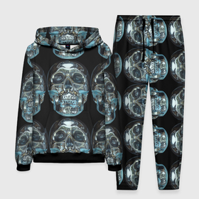 Мужской костюм 3D (с толстовкой) с принтом Skulls pattern 2028 в Петрозаводске,  |  | Тематика изображения на принте: fashion | future | pattern | skull | vanguard | авангард | будущее | мода | стекло | узор | череп