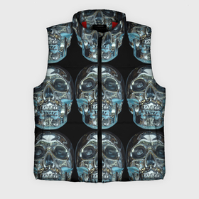 Мужской жилет утепленный 3D с принтом Skulls pattern 2028 в Новосибирске,  |  | fashion | future | pattern | skull | vanguard | авангард | будущее | мода | стекло | узор | череп