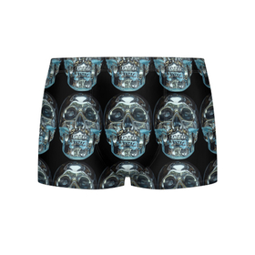 Мужские трусы 3D с принтом Skulls pattern 2028 в Петрозаводске, 50% хлопок, 50% полиэстер | классическая посадка, на поясе мягкая тканевая резинка | fashion | future | pattern | skull | vanguard | авангард | будущее | мода | стекло | узор | череп