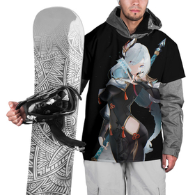 Накидка на куртку 3D с принтом Shenhe Genshin Impact Шинхи Шень Хе , 100% полиэстер |  | genshin | hu tao | paimon | raiden | shenhe | геншен | геншин импакт | паймон | сегун | шень хе | шини | шогун | эмпакт