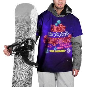 Накидка на куртку 3D с принтом Неон NY 2022 в Тюмени, 100% полиэстер |  | Тематика изображения на принте: new year | арт | вывеска | графика | зима | неон | новый год | рождество