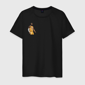 Мужская футболка хлопок с принтом Леброн ЛА Лейкерс в Курске, 100% хлопок | прямой крой, круглый вырез горловины, длина до линии бедер, слегка спущенное плечо. | lebron james | los angeles lakers | баскетболист | леброн джеймс | лосанджелес лейкерс | нба | огайо