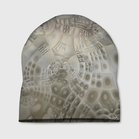 Шапка 3D с принтом Коллекция Journey Серый песок 126-1 2 в Санкт-Петербурге, 100% полиэстер | универсальный размер, печать по всей поверхности изделия | Тематика изображения на принте: abstraction | calm | fractal | gray | pastel | sand | абстракция | на витрину | пастельный | песок | серый | спокойный | фрактал