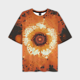 Мужская футболка oversize 3D с принтом Оранжевый взрыв   коллекция Путешествие   Хуф и Ся в Новосибирске,  |  | 