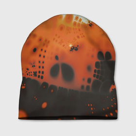 Шапка 3D с принтом Коллекция Journey Оранжевый взрыв 126-3 2 в Петрозаводске, 100% полиэстер | универсальный размер, печать по всей поверхности изделия | abstraction | black | bright | fractal | orange | абстракция | на витрину | оранжевый | фрактал | черный | яркий