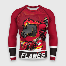 Мужской рашгард 3D с принтом Калгари Флэймз, Calgary Flames в Кировске,  |  | calgary | calgary flames | flames | hockey | nhl | usa | калгари | калгари флэймз | нхл | спорт | сша | флэймз | хоккей | шайба