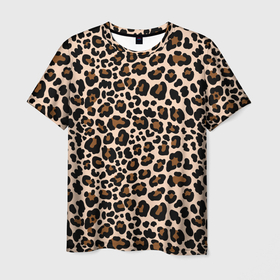 Мужская футболка 3D с принтом Леопардовые Пятна в Екатеринбурге, 100% полиэфир | прямой крой, круглый вырез горловины, длина до линии бедер | jaguar | leopard | ocelot | predator | гепард | дикая кошка | животное | зверь | кот | леопард | леопардовые пятна | оцелот | хищная кошка | хищник | ягуар