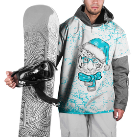 Накидка на куртку 3D с принтом Зимний Тигр в шарфе. , 100% полиэстер |  | 2022 | happy new year | merry christmas | год тигра | зима близко | нг | новогодний | новогодний тигр | новогодняя символика | новый год | новый год 2022 | рождество | символ 2022 года | снег | снежинки | тигр
