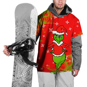 Накидка на куртку 3D с принтом Новогодний Grinch на танцполе. , 100% полиэстер |  | Тематика изображения на принте: 2022 | grinch | happy new year | merry christmas | год тигра | гринч | зима близко | нг | новогодний | новый год | новый год 2022 | рождество | снег | снежинки