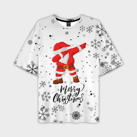Мужская футболка OVERSIZE 3D с принтом Santa Dabbing идет снег. в Новосибирске,  |  | 2022 | dabbing | happy new year | merry christmas | santa dabbing | год тигра | зима близко | нг | новогодний | новогодний тигр | новый год | новый год 2022 | рождество | символ 2022 года | снег | снежинки