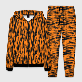 Мужской костюм 3D с принтом Тигровые Полосы в Тюмени, 100% полиэстер | Манжеты и пояс оформлены тканевой резинкой, двухслойный капюшон со шнурком для регулировки, карманы спереди | animal | beast | cat | predator | tiger | амурский тигр | белый тигр | год тигра | животное | зверь | кот | полосатая кошка | саблезубый тигр | тигр | хищник | царь джунглей | шерхан