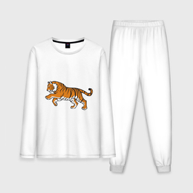 Мужская пижама хлопок (с лонгсливом) с принтом Бег в новый год в Белгороде,  |  | 2022 | кошка | лев | новый год | тигр