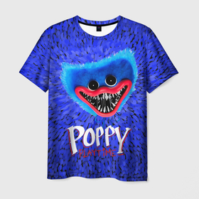Мужская футболка 3D с принтом Хагги Вагги - Поппи Плейтайм в Санкт-Петербурге, 100% полиэфир | прямой крой, круглый вырез горловины, длина до линии бедер | horror | huggy | playtime | poppy | wuggy | вагги | хагги | хоррор