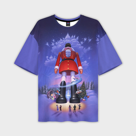 Мужская футболка OVERSIZE 3D с принтом New Years Nutcracker в Екатеринбурге,  |  | nut cracker | nutcracker | новогодний | новогодняя сказка | новый год | рождество | сказка | снежинка | щелкунчик
