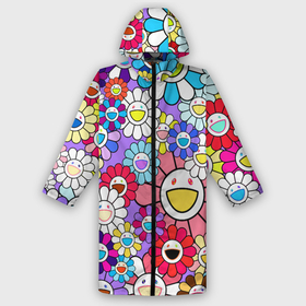Дождевик унисекс 3D с принтом Цветы Takashi Murakami в городе Новоалтайск,  |  | flowers | pop art | superflat | takashi murakami | арт | глаза | дизайн | исскуство | разноцветные цветы | супефлэт | такаси мураками | такаши мураками | художник | цветы