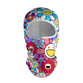 Балаклава 3D с принтом Цветы Takashi Murakami в Курске, 100% полиэстер, ткань с особыми свойствами — Activecool | плотность 150–180 г/м2; хорошо тянется, но при этом сохраняет форму. Закрывает шею, вокруг отверстия для глаз кайма. Единый размер | Тематика изображения на принте: flowers | pop art | superflat | takashi murakami | арт | глаза | дизайн | исскуство | разноцветные цветы | супефлэт | такаси мураками | такаши мураками | художник | цветы