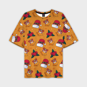 Мужская футболка OVERSIZE 3D с принтом Новогоднее настроениe в Кировске,  |  | Тематика изображения на принте: год | дед | зима | мороз | настроение | новогоднее | новый | праздние | рождество | санта
