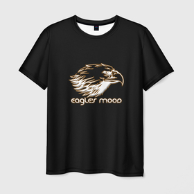 Мужская футболка 3D с принтом Eagles mood , 100% полиэфир | прямой крой, круглый вырез горловины, длина до линии бедер | бивни | животные | злой | злость | клюв | крылья | настроение | неон | неоновые принты | орел | природа | птицы | саванна | светящиеся | сердится | хищник