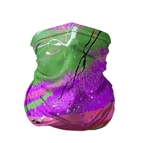 Бандана-труба 3D с принтом Красочный взрыв в Белгороде, 100% полиэстер, ткань с особыми свойствами — Activecool | плотность 150‒180 г/м2; хорошо тянется, но сохраняет форму | Тематика изображения на принте: абстракция | краски | пестрый | хаос | цветной