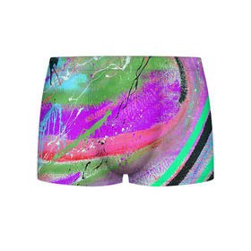 Мужские трусы 3D с принтом Красочный взрыв в Тюмени, 50% хлопок, 50% полиэстер | классическая посадка, на поясе мягкая тканевая резинка | Тематика изображения на принте: абстракция | краски | пестрый | хаос | цветной