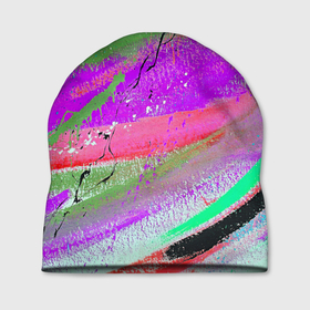 Шапка 3D с принтом Красочный взрыв в Тюмени, 100% полиэстер | универсальный размер, печать по всей поверхности изделия | Тематика изображения на принте: абстракция | краски | пестрый | хаос | цветной