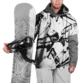 Накидка на куртку 3D с принтом GRUNGE TRIP в Новосибирске, 100% полиэстер |  | Тематика изображения на принте: grunge | абстракция | граундж | грязный | кляксы | пестрый | черно белый