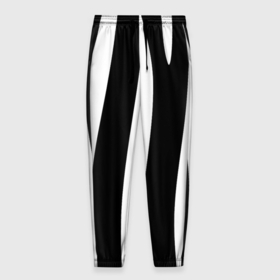 Мужские брюки 3D с принтом ZeBRO в Кировске, 100% полиэстер | манжеты по низу, эластичный пояс регулируется шнурком, по бокам два кармана без застежек, внутренняя часть кармана из мелкой сетки | зебра | пестрый | полосатый | узор | черно белое