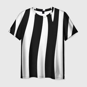 Мужская футболка 3D с принтом ZeBRO в Кировске, 100% полиэфир | прямой крой, круглый вырез горловины, длина до линии бедер | зебра | пестрый | полосатый | узор | черно белое