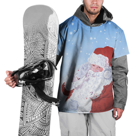 Накидка на куртку 3D с принтом Дедушка мороз в Новосибирске, 100% полиэстер |  | new year | арт | графика | дед мороз | зима | новый год | рождество | санта