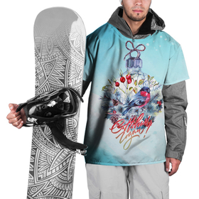 Накидка на куртку 3D с принтом Снегири! в Петрозаводске, 100% полиэстер |  | Тематика изображения на принте: new year | арт | графика | зима | новый год | рождество | снегири | шарик