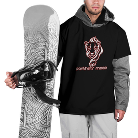 Накидка на куртку 3D с принтом Panthers mood в Екатеринбурге, 100% полиэстер |  | африка | грива | животные | злой | злость | зубы | клыки | леопард | настроение | неон | неоновые принты | охота | пантера | природа | саванна | светящиеся | сердится | тайга | хищник | черная пантера
