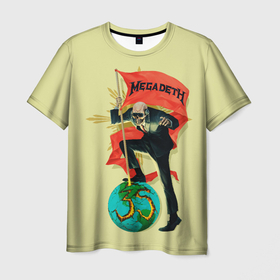 Мужская футболка 3D с принтом Megadeth world в Кировске, 100% полиэфир | прямой крой, круглый вырез горловины, длина до линии бедер | alternative | megadeth | metall | music | rock | альтернатива | мегадез | металл | музыка | рок