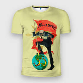Мужская футболка 3D Slim с принтом Megadeth world , 100% полиэстер с улучшенными характеристиками | приталенный силуэт, круглая горловина, широкие плечи, сужается к линии бедра | Тематика изображения на принте: alternative | megadeth | metall | music | rock | альтернатива | мегадез | металл | музыка | рок