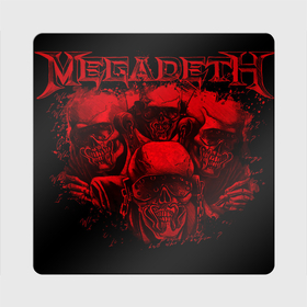 Магнит виниловый Квадрат с принтом Megadeth skeletons в Курске, полимерный материал с магнитным слоем | размер 9*9 см, закругленные углы | Тематика изображения на принте: alternative | megadeth | metall | music | rock | альтернатива | мегадез | металл | музыка | рок